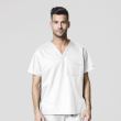 Bluza unisex uniforma medicala, WonderWORK, 100-WHIT