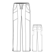 Pantaloni uniforma medicala, W123, 5155-EGGP
