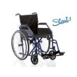 Scaun cu rotile pentru transportul pacientilor, pliabil, din otel, buzunar pentru documente, cotiere laterale pliabile, suport picioare ajustabil, 120 kg, CP102-45