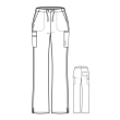 Pantaloni uniforma medicala, WonderWink PRO, 5319-KHAK