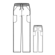 Pantaloni uniforma medicala, Aero, barbat, negru