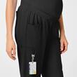 Pantaloni uniforma medicala, maternitate, W123, 5455-BLAC