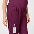 Pantaloni uniforma medicala, maternitate, W123, 5455-WINE