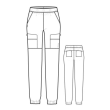 Pantaloni uniforma medicala, WonderWink PRO, 5719-NAVY