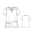 Bluza uniforma medicala, WonderFLEX, 6108-HPK