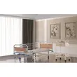 Pat spital, 3 sectiuni reglabile, capete material lemnos TM-D 4017