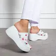 Saboti medicali cu platforma, din piele naturala, cu talpa anatomica