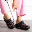 Saboti medicali din piele naturala cu platforma si bareta, model Nocturnia