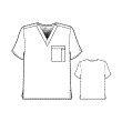 Bluza unisex uniforma medicala, WonderWORK, 100-WHIT