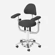 Scaun medical AKRUS AK445, scaun rotund pentru medici, reglabil pe inaltime, cu brate optionale