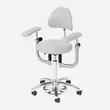 Scaun medical AKRUS AK445, scaun rotund pentru medici, reglabil pe inaltime, cu brate optionale