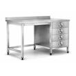 Masa de lucru medicala, din inox configurabila cu 3 sau 4 sertare, TTVA 4720