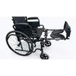 Scaun cu rotile pliabil, cotiere rabatabile si suport pentru picioare reglabil, 125kg H010C
