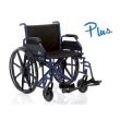 Scaun cu rotile pentru persoane supraponderale (bariatric), pliabil, din otel, cu actionare manuala, suport picioare detasabil, 200 kg, CP300-55