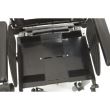 Scaun cu rotile Moretti, electric, din otel, cotiere reglabile, suport picioare reglabil, centura de siguranta, spatar reglabil, 136 kg