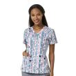 Bluza uniforma medicala, Four-Stretch Prints, dama, multicolor