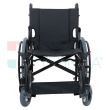 Scaun cu rotile pliabil, din otel, cotiere rabatabile, suport picioare detasabil, 110 kg, KY909B-46