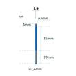 Electrod monopolar drept, varf bila 3mm, lungime 5cm 500500.L9