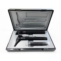 Set diagnostic Riester e-scope F.O. oto + oftalmoscop LED 3,7 V in carcasa neagra 2131-203