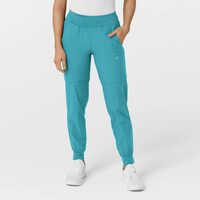 Pantaloni uniforma medicala, W123, 5555-TEAL 