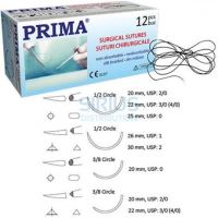 Sutura chirurgicala matase, 75cm ac rotund 3/8 20mm