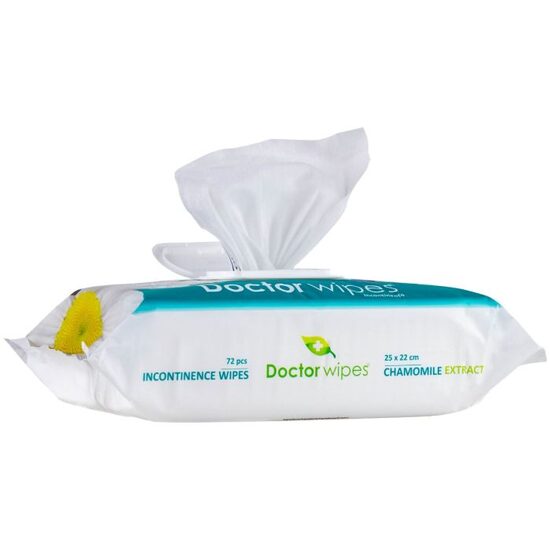 Servetele umede pentru incontinenta adulti, 72 bucati, musetel, fara alcool