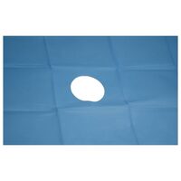 Camp operator steril, PRIMA, autoadeziv, cu orificiu, 75x90cm