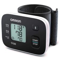 Tensiometru de incheietura Omron RS3 Intelli IT, digital, cu Bluetooth, portabil, 30 memorii, manseta 13,5 - 21,5 cm