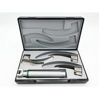 Laringoscop Macintosh ri-imodul baby LED 3.5V cu maner AA , lame 0,1,2, acumulator si incarcator 8152