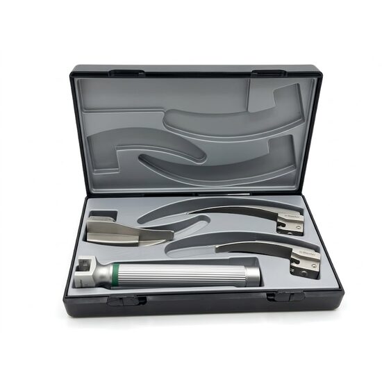 Set laringoscop Riester ri-integral Macintosh baby F.O. cu maner AA si lame 0, 1, 2   8130