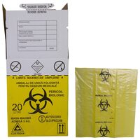 Cutie cu sac biohazard