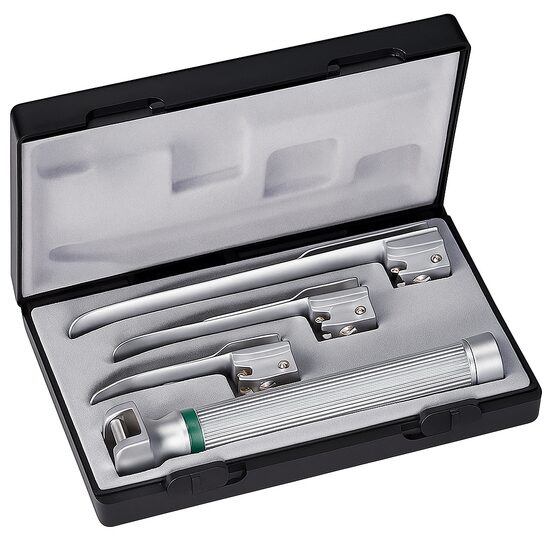 Laringoscop Miller ri-integral baby XL 3.5V, cu maner de tip AA, lame 0,1 2 si acumulator