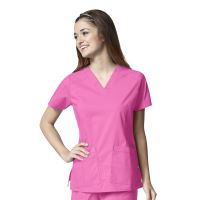 Bluza uniforma medicala, WonderFLEX, dama, roz
