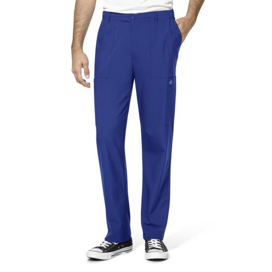 Pantaloni uniforma medicala, W123, barbat, GALA- albastru inchis (lung)