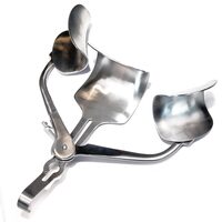 Retractor abdominal RICARD. 1 pereche lame laterale 72x85mm si lama centrala 80x90mm