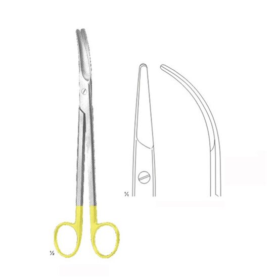 Foarfeca pentru histerectomie, tungsten, 22 cm