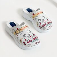 Papuci medicali din piele naturala, cu brant din gel si talpa antisoc