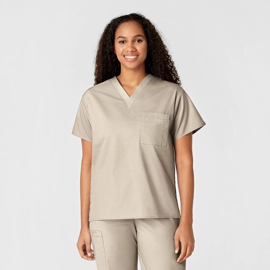 Bluza unisex uniforma medicala, WonderWORK, 100-KHAK