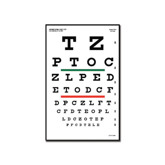 Plansa optometrica SNELLEN 6m 23x35.5cm