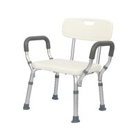 Scaun de dus, cadru din aluminiu, reglabil pe inaltime, cu spatar si manere KY798LQ-B