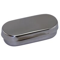 Cutie din inox pentru freze si ace, PRIMA, 9x4x2cm