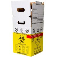Cutie cu sac pentru deseuri medicale, Biohazard, 10L