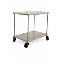 Masa instrumentar din otel inoxidabil 304, cu roti, pentru zone sterile