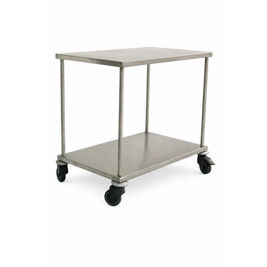 Masa instrumentar din otel inoxidabil 304, cu roti, pentru zone sterile