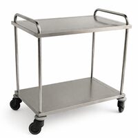 Carucior pentru transport instrumentar TTAC 3350, cu 2 polite din otel inoxidabil