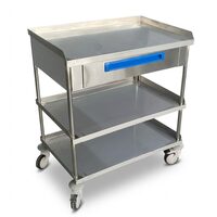 Carucior pentru instrumente si materiale TTAC 3361, cu sertar, din otel inoxidabil 