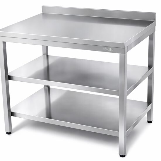 Masa de lucru TTTA 4715, din inox, cu polita dubla