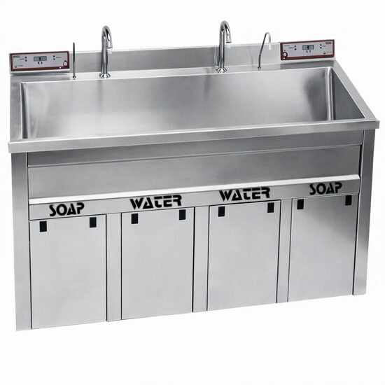 Unitate pentru spalarea si dezinfectarea mainilor, dubla, din inox,  TOHS 1200