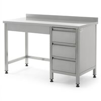 Masa de lucru medicala, din inox configurabila cu 3 sau 4 sertare, TTVA 4720