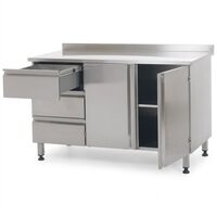 Masa de lucru medicala, din inox, configurabila cu 3 sau 4 sertare, TTVA 4725